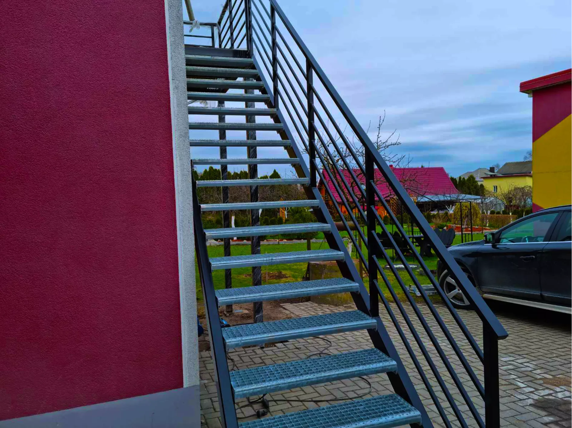 Lauko laiptų turėklas