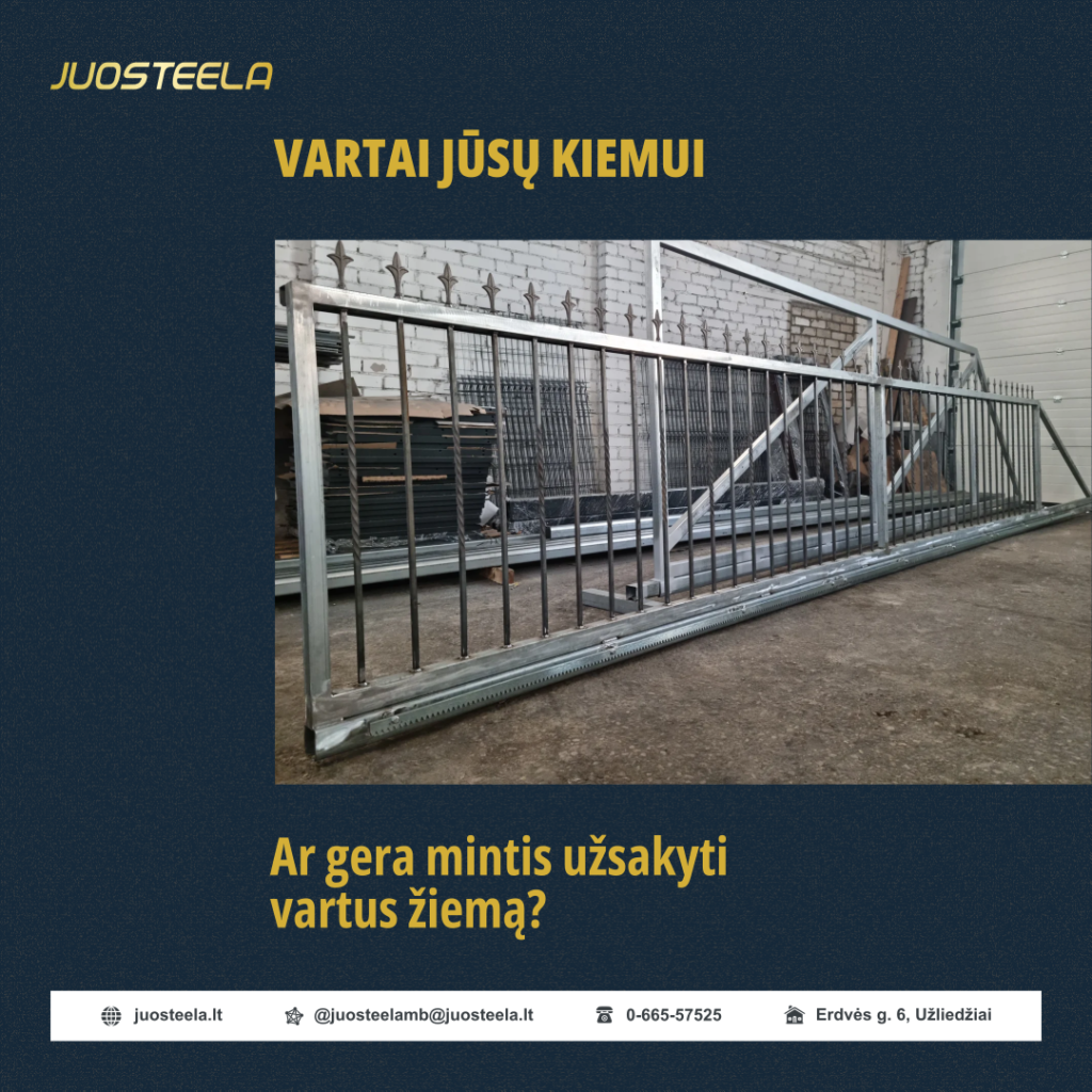 Skelbimas su juosteela adresais. 
Ar gera mintis užsakyti vartus žiemą